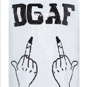 DGAF sequin tee dress